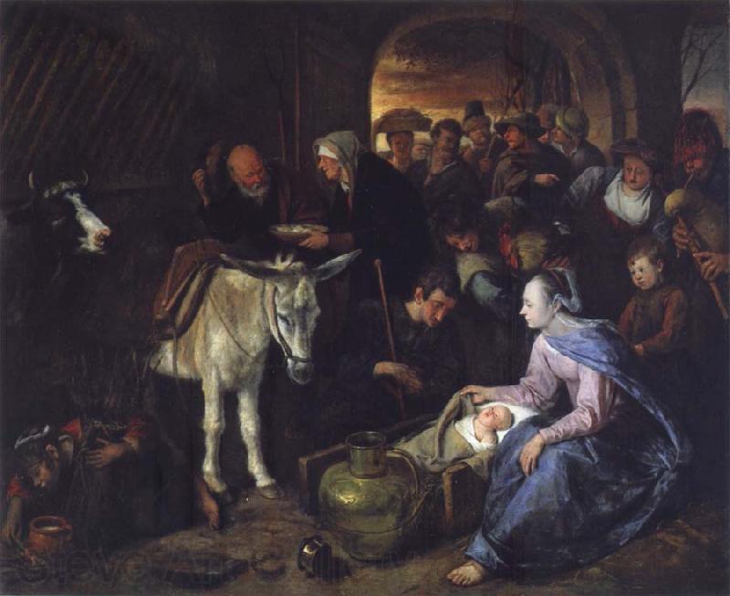 Jan Steen The Adoration of the Shepberds Norge oil painting art